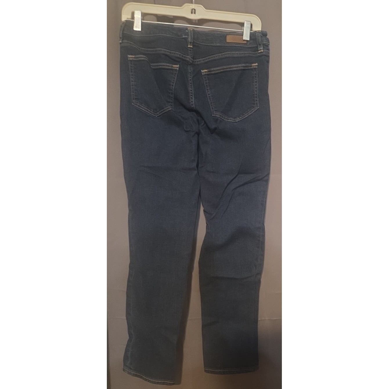 Lands End Fit 1 Slim Leg Jeans, Women's Size 6 Dark Indigo Blue Denim Pants - Thumbnail 4