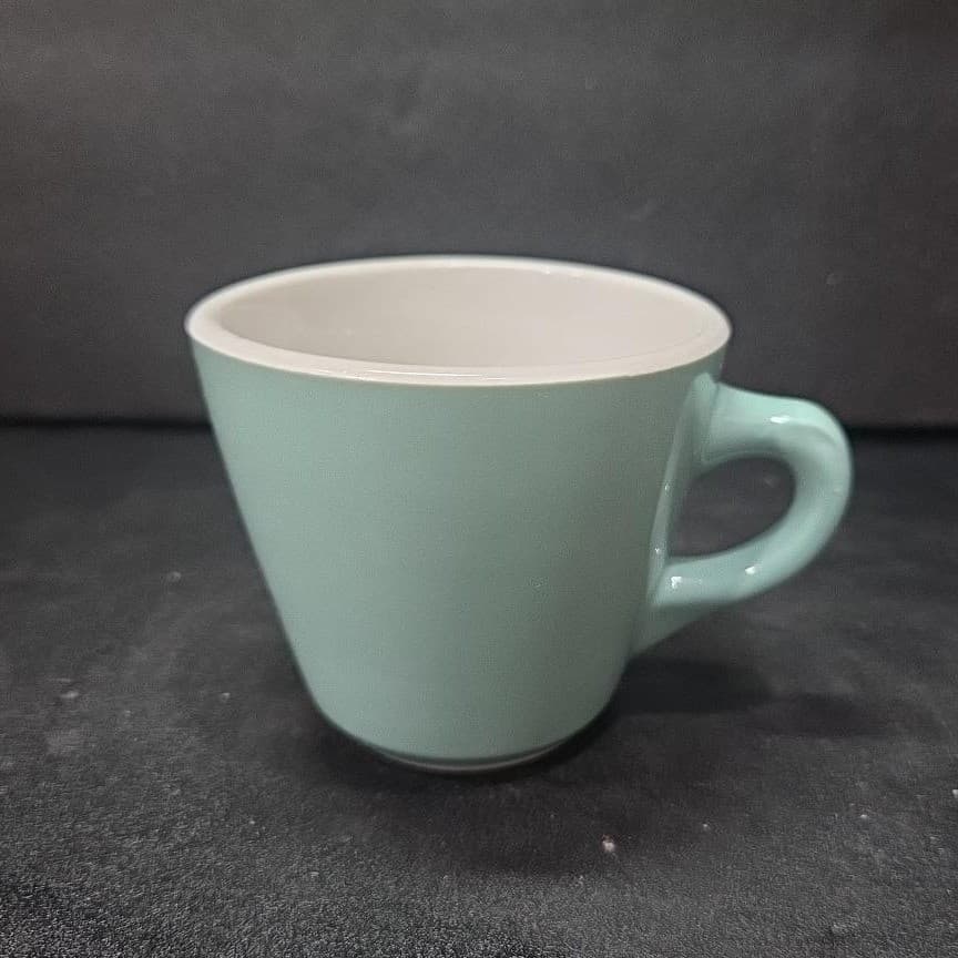 Shenango China Blue Teal Coffee Mug, Interpace M-28 Vintage Cup, Restaurant Ware - Thumbnail 4