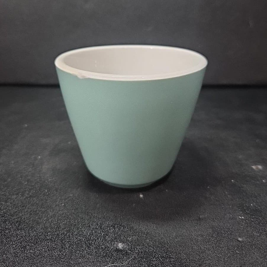 Shenango China Blue Teal Coffee Mug, Interpace M-28 Vintage Cup, Restaurant Ware - Thumbnail 3