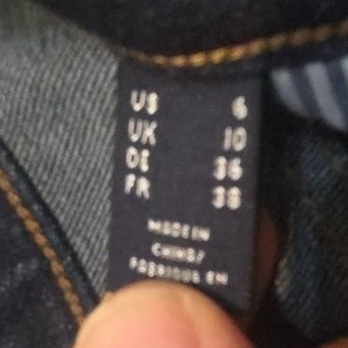 Lands End Fit 1 Slim Leg Jeans, Women's Size 6 Dark Indigo Blue Denim Pants - Thumbnail 5