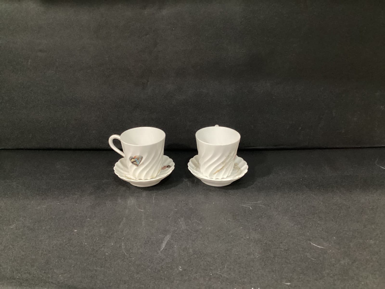 Haviland Meadow Visitors Demitasse Cup & Saucer Butterflies Grasses Set Of 2 - Thumbnail 3