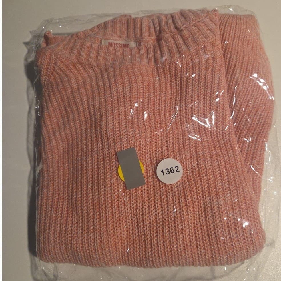 Mossimo Supply Co. Peach Marled 100% Cotton Raglan Knit Sweater, Women's Large - Thumbnail 9
