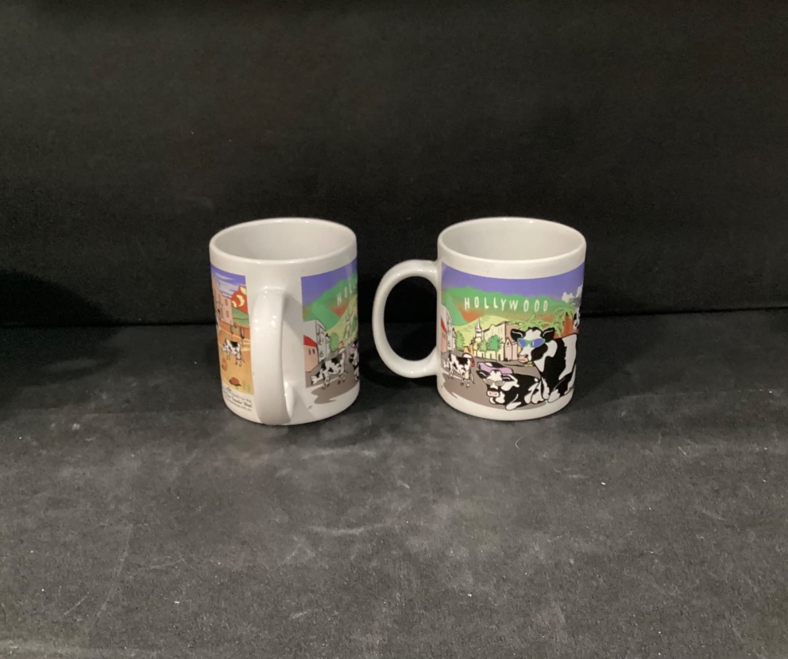 2 Sherwood Brands Road Trip Cows Travelin' West 1999 Collectible Cow Mugs - Thumbnail 4