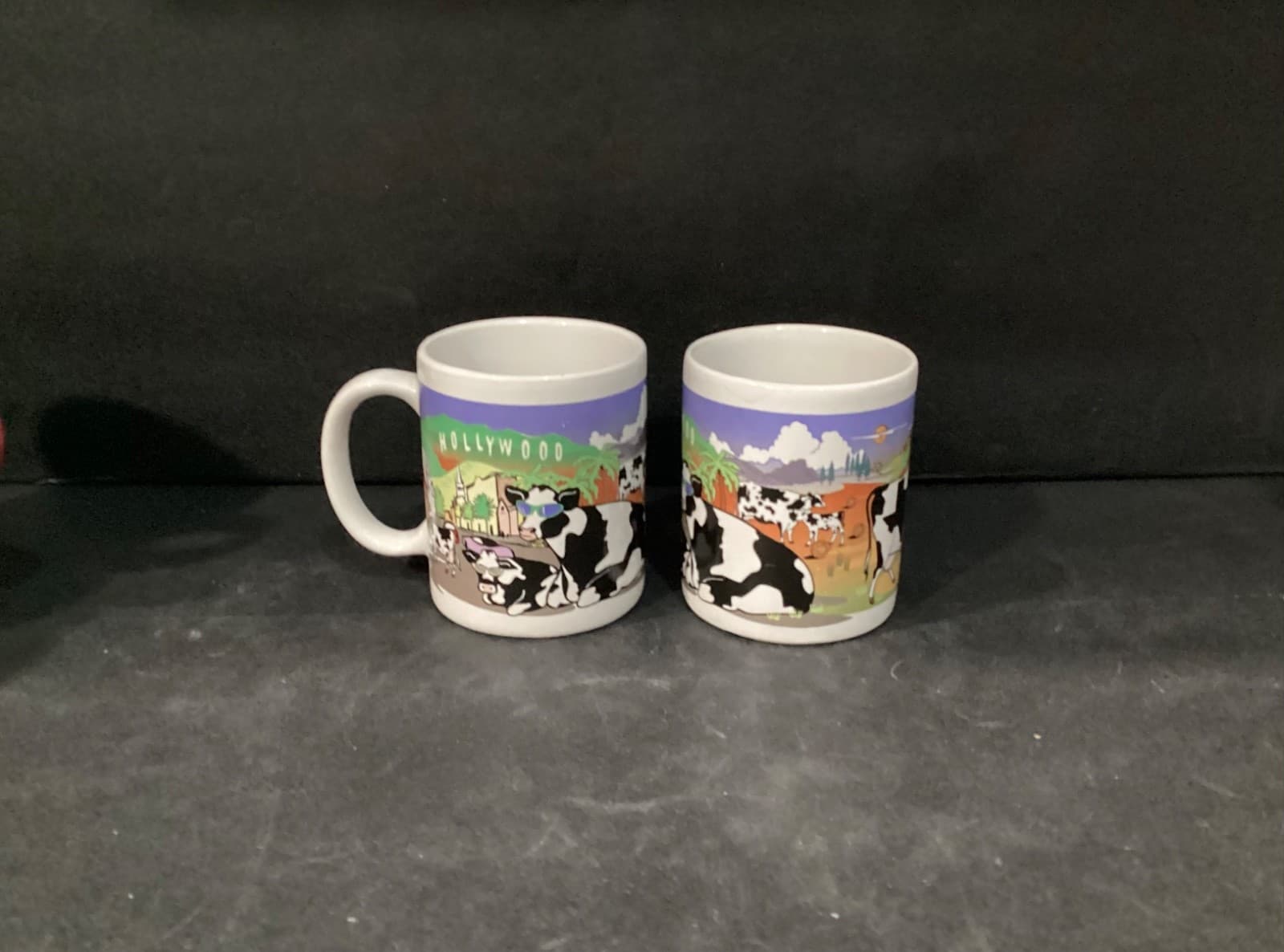 2 Sherwood Brands Road Trip Cows Travelin' West 1999 Collectible Cow Mugs - Thumbnail 3