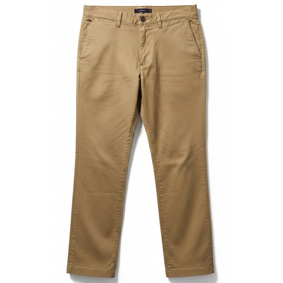 Southern Pines Tan Khaki Chino Pants, Straight Leg, Men's 36x30, Stretch Cotton