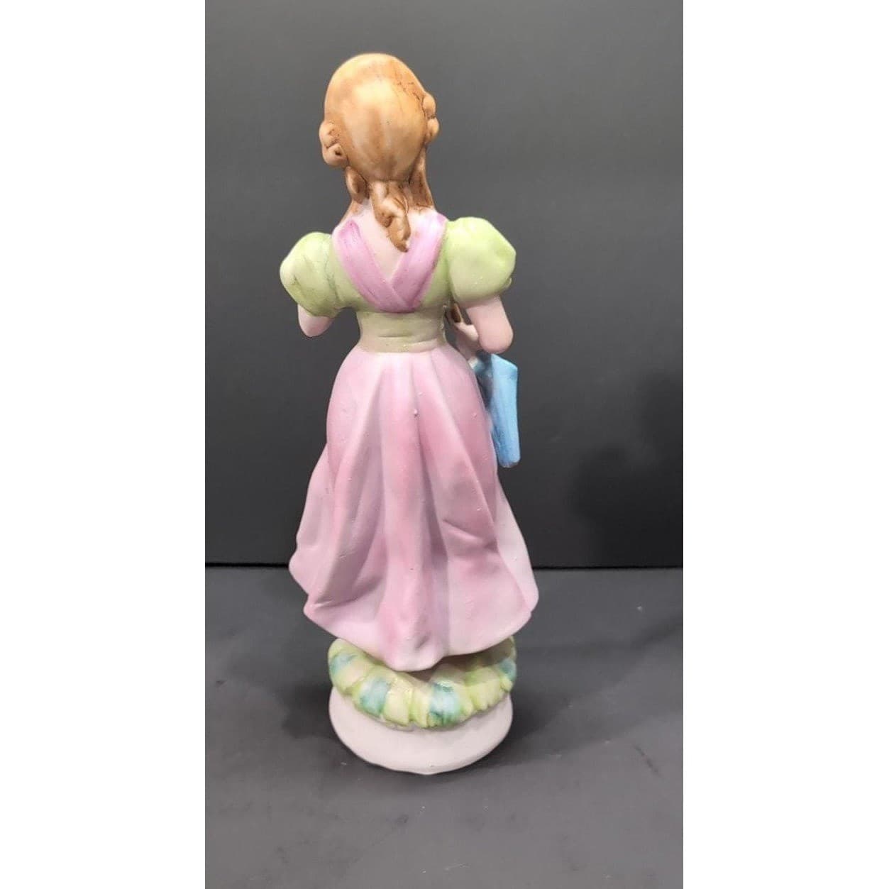 Capodimonte Porcelain Lady Figurine, Woman With Parasol, Umbrella Sculpture - Thumbnail 4