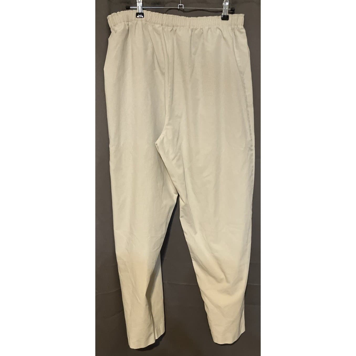 Cricket Lane Floral Polo Top & Tan Pants Set, Made in USA, Women Large, Vintage - Thumbnail 9
