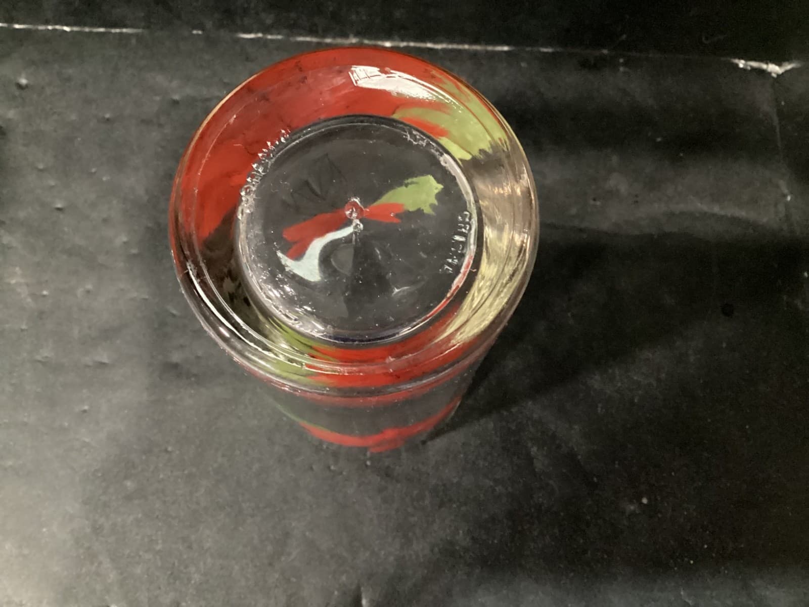 Set of 4 Crisal Portugal Block Spal Poinsettia 12 OZ Glassware Tumbler Highball! - Thumbnail 5