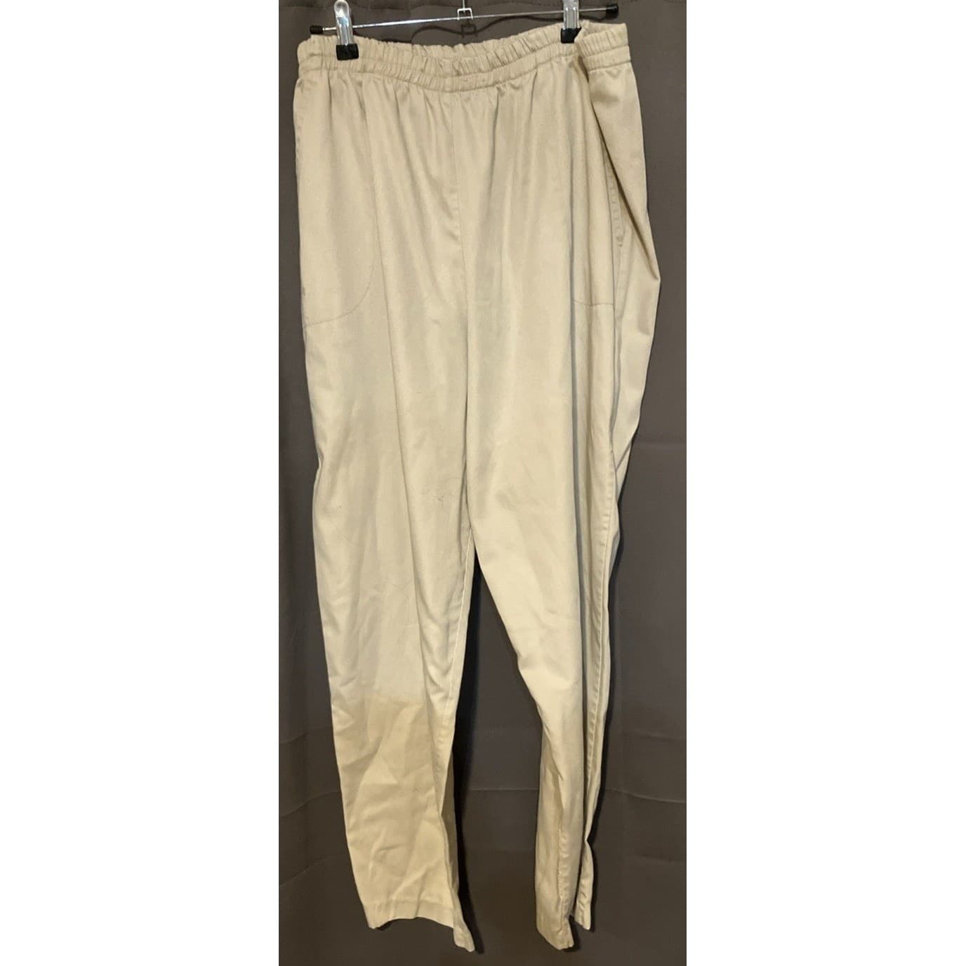 Season Ticket Striped Button Front Top & Khaki Pants Set, Women's Large, Vintage - Thumbnail 10