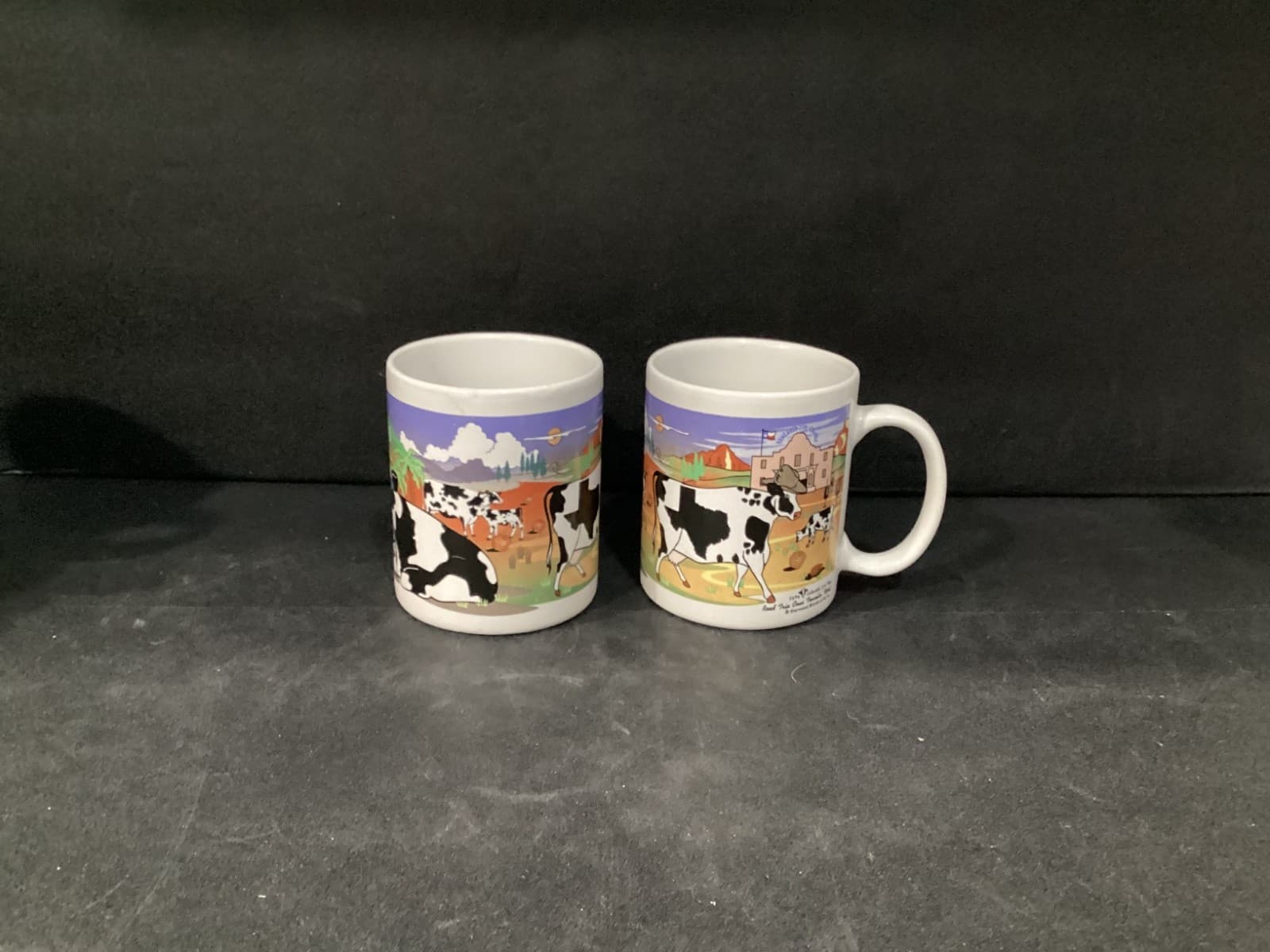 2 Sherwood Brands Road Trip Cows Travelin' West 1999 Collectible Cow Mugs - Thumbnail 2