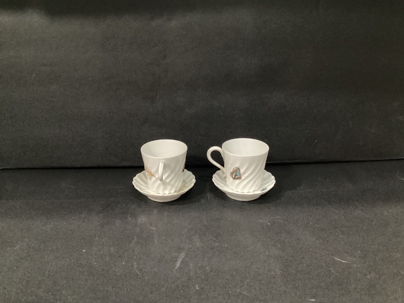 Haviland Meadow Visitors Demitasse Cup & Saucer Butterflies Grasses Set Of 2 - Thumbnail 4