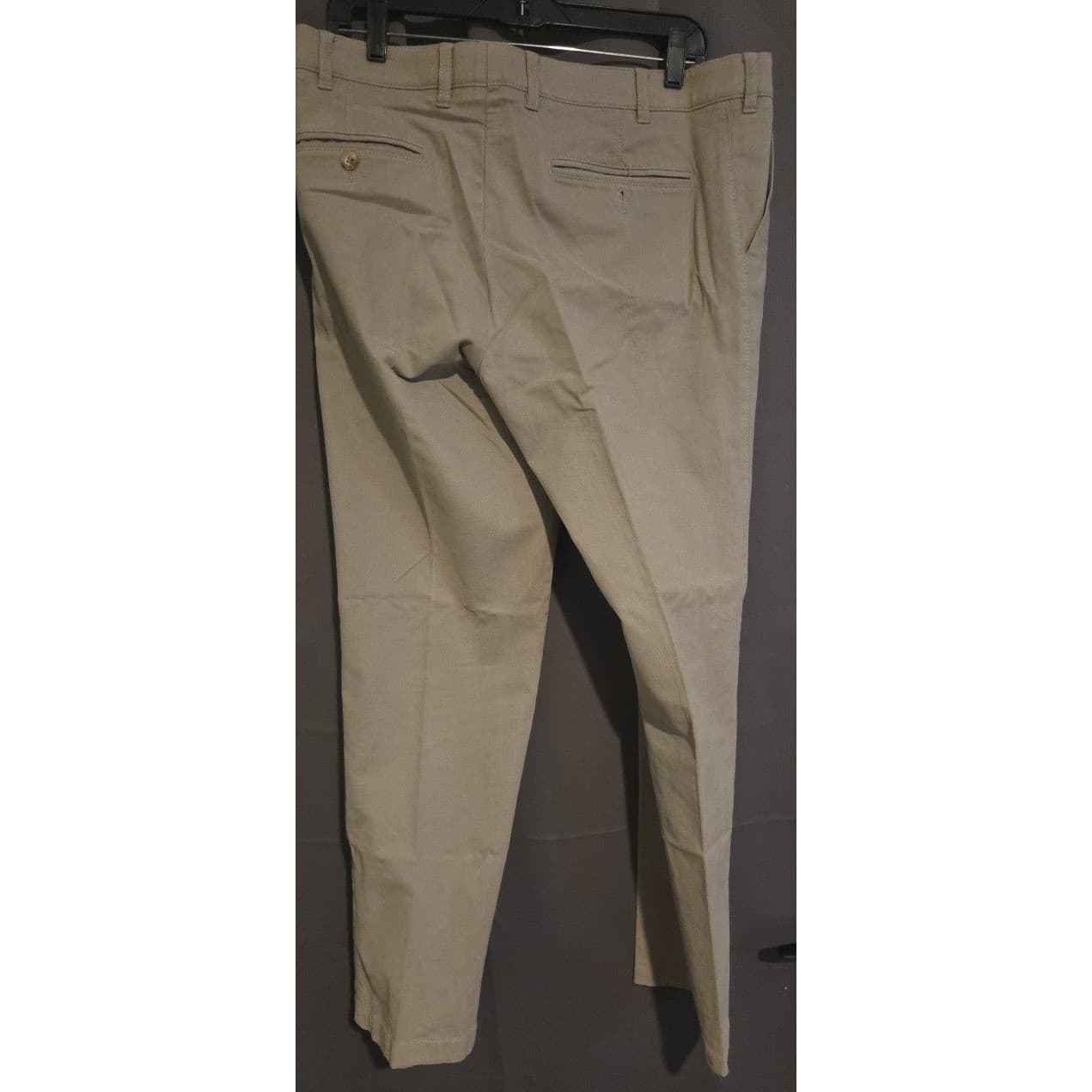 CANDA C&A Regular Fit Chino Pants, Tan Khaki Stretch Trousers, Men's Sz 46 Short - Thumbnail 4