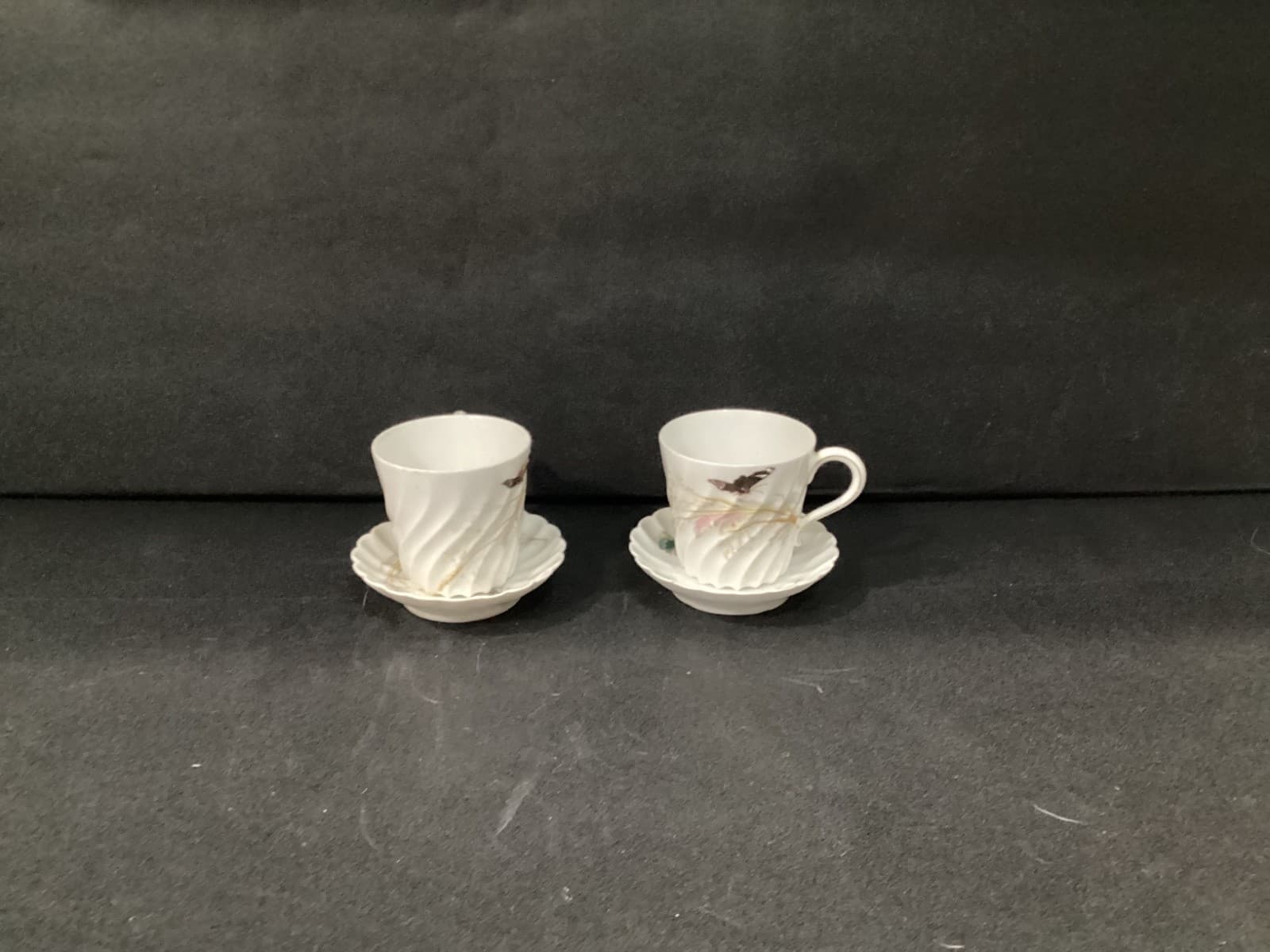 Haviland Meadow Visitors Demitasse Cup & Saucer Butterflies Grasses Set Of 2 - Thumbnail 2