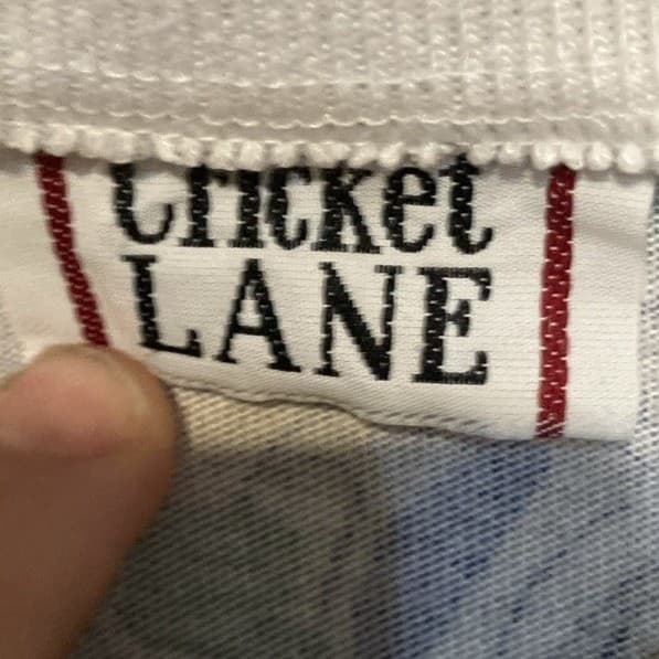 Cricket Lane Floral Polo Top & Tan Pants Set, Made in USA, Women Large, Vintage - Thumbnail 6