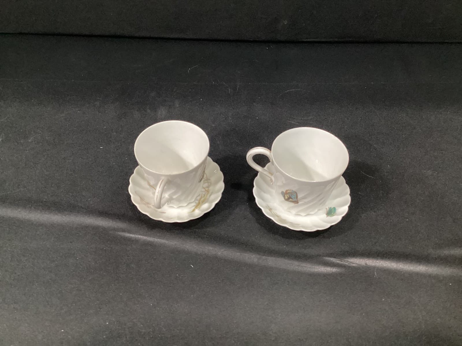 Haviland Meadow Visitors Demitasse Cup & Saucer Butterflies Grasses Set Of 2 - Thumbnail 5