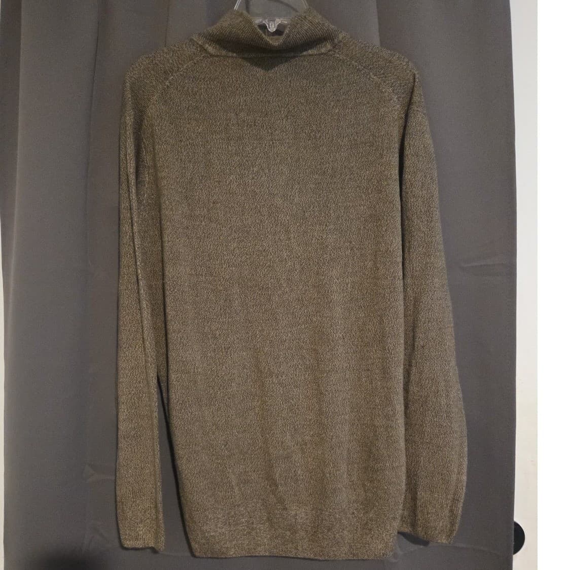 Dockers Brown Textured Grid Quarter Zip Mock Neck Sweater, Men's Large RN 15610 - Thumbnail 4