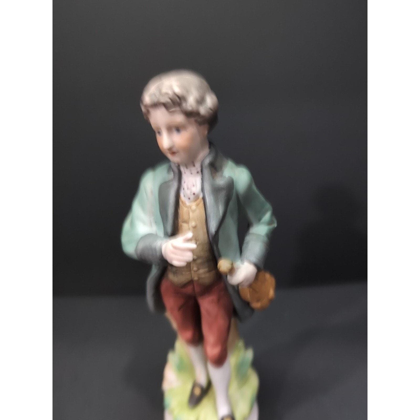 Capodimonte Young Man With Violin Figurine, Vintage Porcelain Italian Art Statue - Thumbnail 6