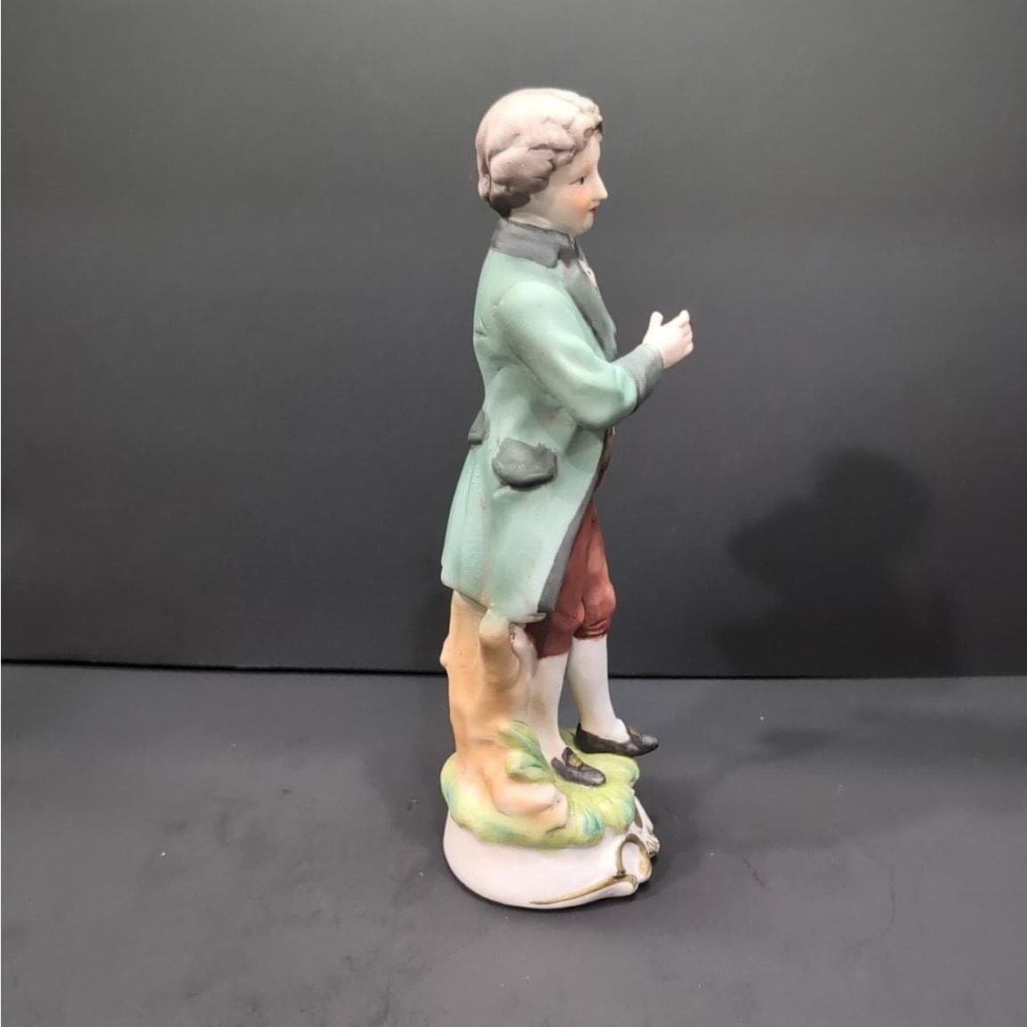 Capodimonte Young Man With Violin Figurine, Vintage Porcelain Italian Art Statue - Thumbnail 3