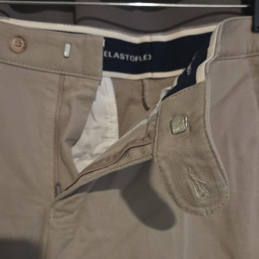 CANDA C&A Regular Fit Chino Pants, Tan Khaki Stretch Trousers, Men's Sz 46 Short - Thumbnail 7