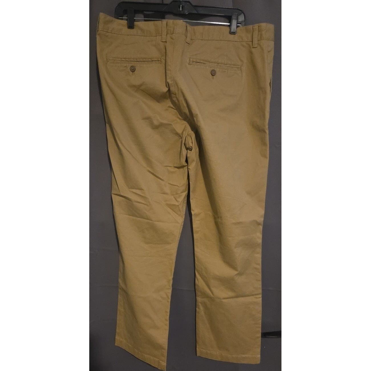 Southern Pines Tan Khaki Chino Pants, Straight Leg, Men's 36x30, Stretch Cotton - Thumbnail 4