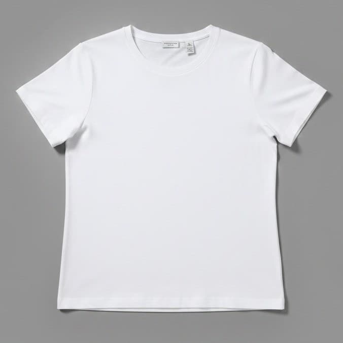 Covington White 100% Cotton Short Sleeve Crew Neck T-Shirt, Women's XL 18