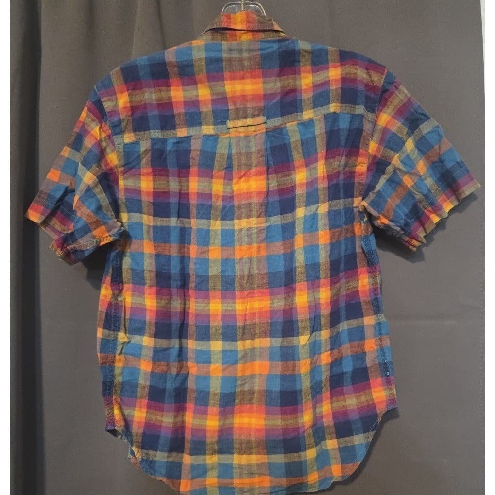 Lizsport Petites Plaid Short Sleeve Button Down, Women's Size 4, Embroidered - Thumbnail 4