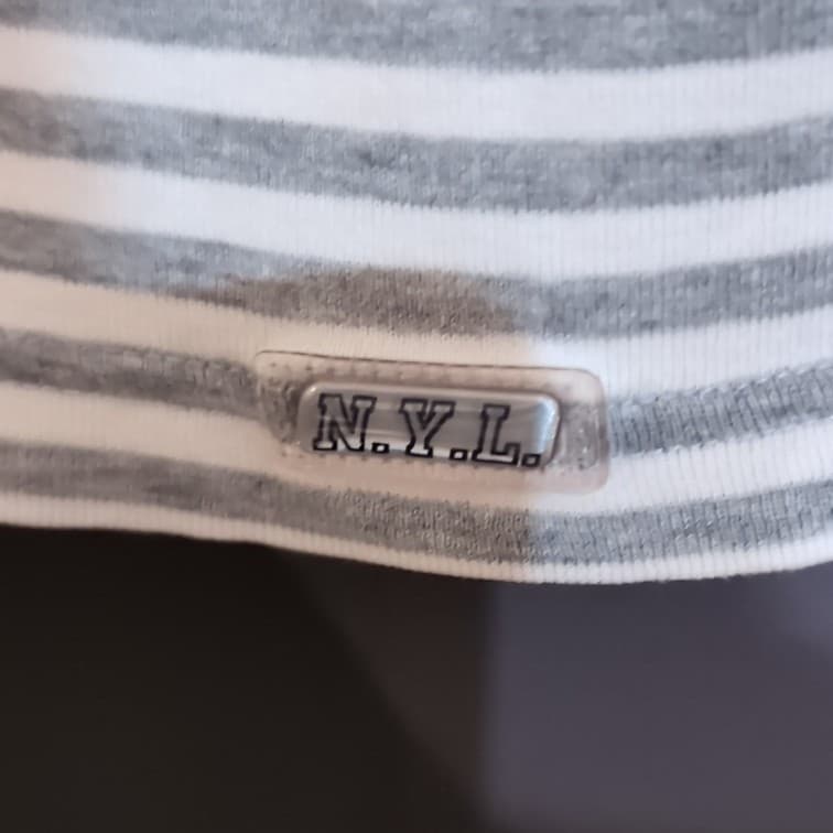New York Laundry N.Y.L. Grey White Striped Tank Top, Scoop Neck, Women's XL - Thumbnail 6