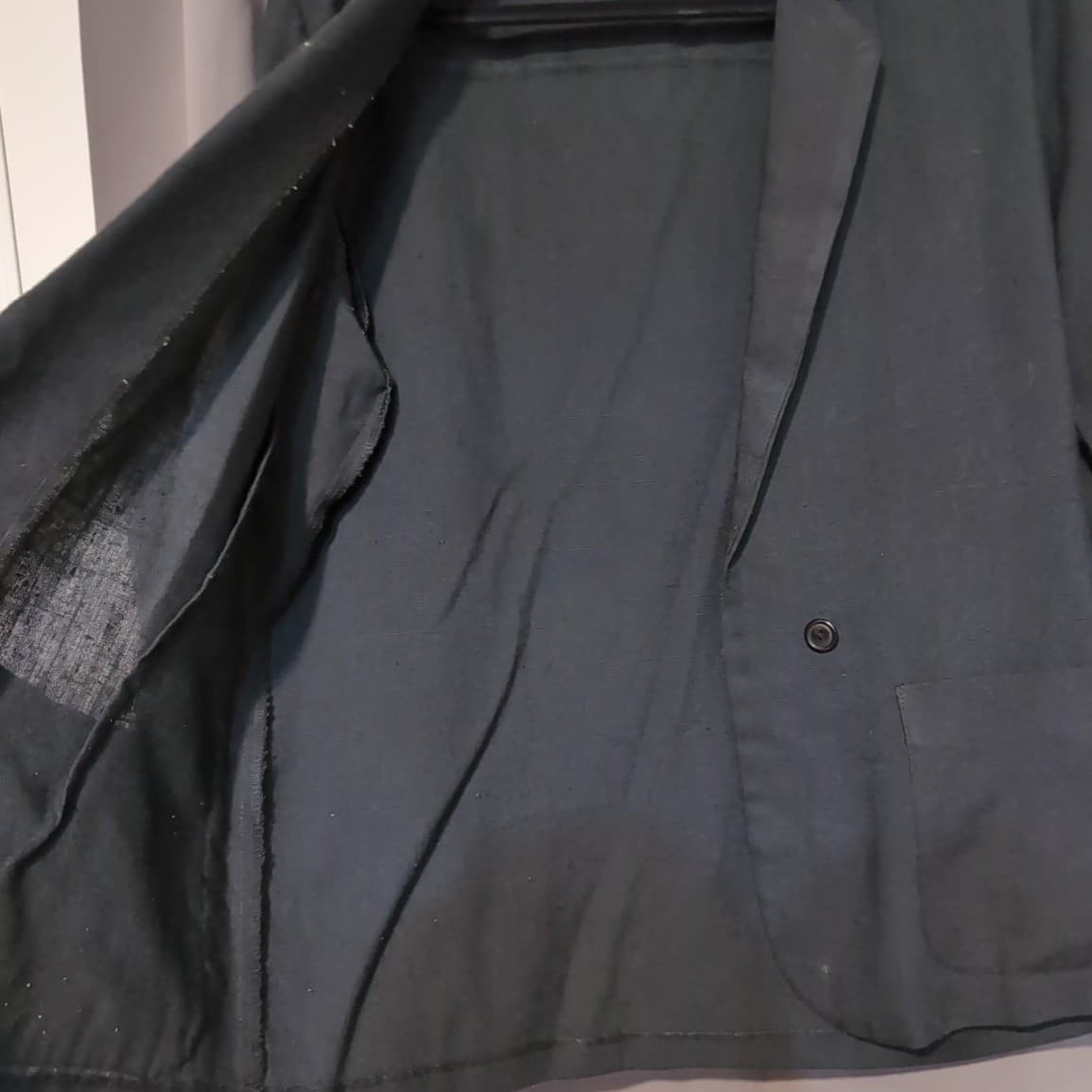 JG Bentley Womens Black 3/4 Sleeve Two Button Blazer, Vintage Jacket, Pockets - Thumbnail 7