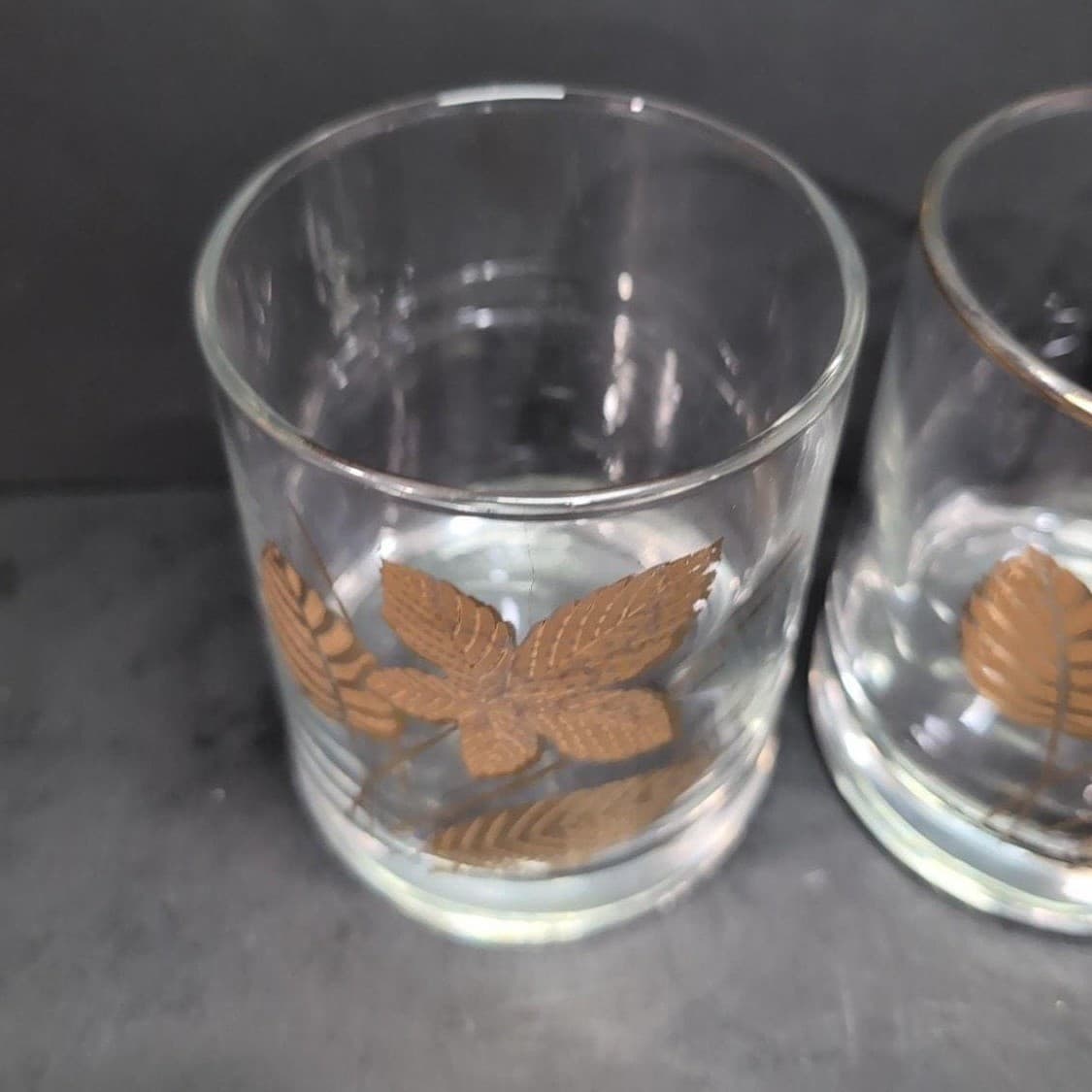 Libbey Maple Leaf Lowball Glasses, Set of 2, Vtg Replacement Barware, Drinkware - Thumbnail 6
