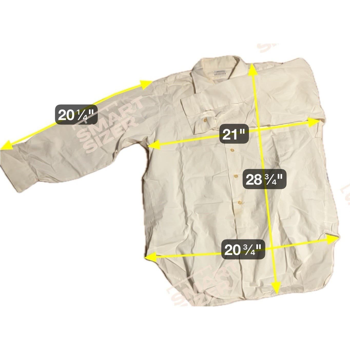 Manhattan Mansmooth Vintage Cream No-Iron Cotton Button Down, Men's L/S Shirt - Thumbnail 2