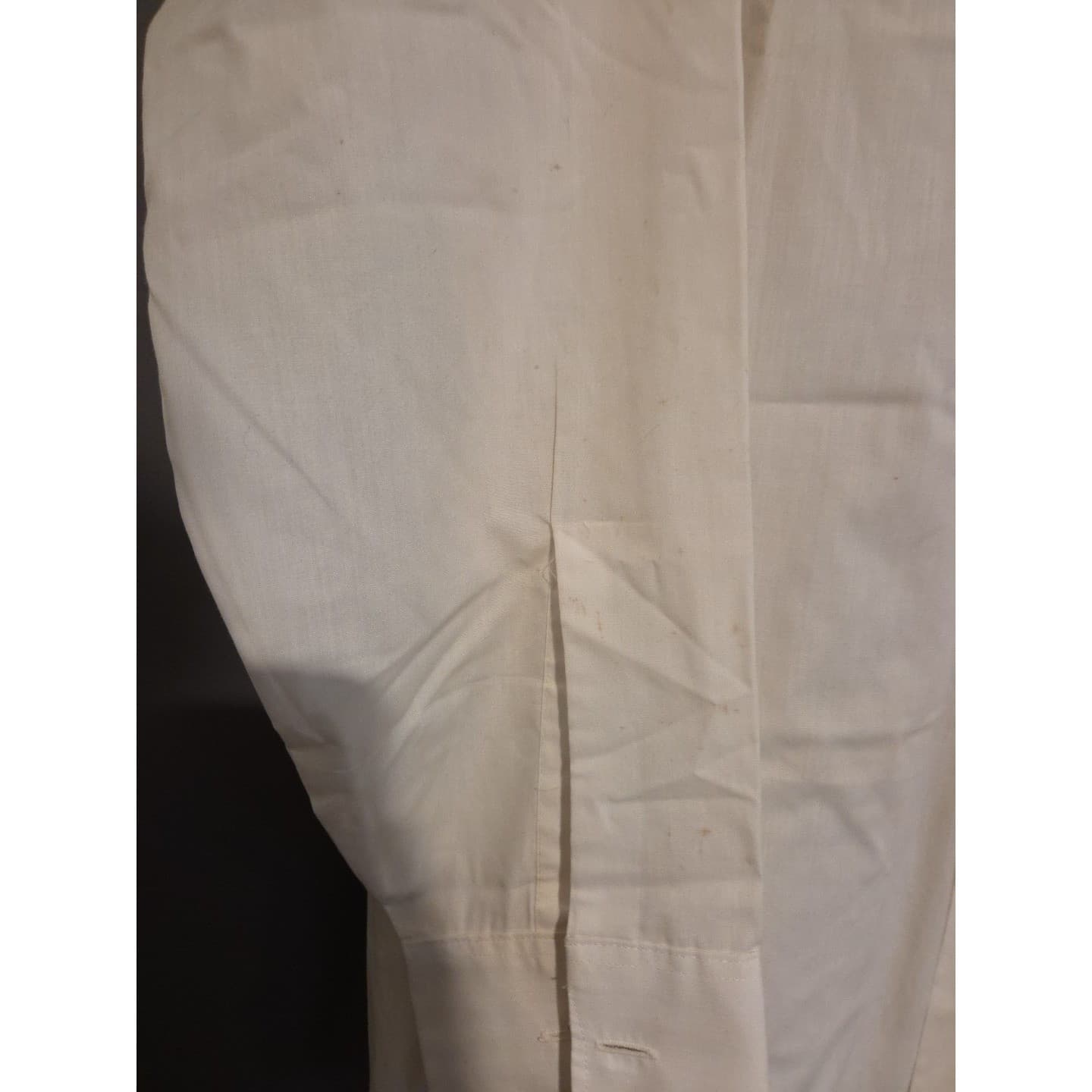 Arrow Decton Perma-Iron Broadcloth Shirt, Men's Cream Long Sleeve, Vtg USA Made - Thumbnail 7