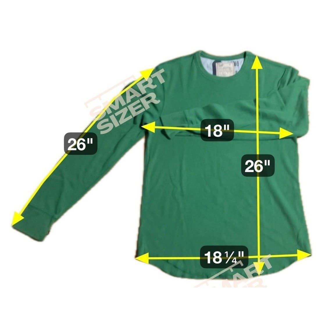 Gap Green Waffle Knit Thermal Long Sleeve Crew Neck, Women's Medium Top - Thumbnail 2
