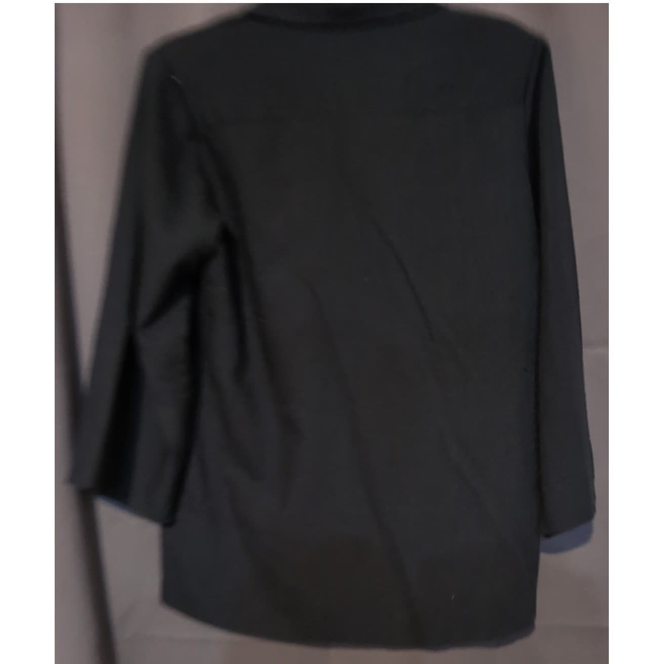 JG Bentley Womens Black 3/4 Sleeve Two Button Blazer, Vintage Jacket, Pockets - Thumbnail 4