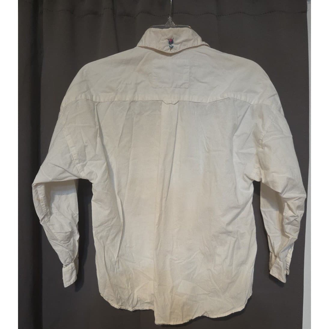 Company One Vintage White Embroidered Floral Button Down Shirt, Women's Small - Thumbnail 4