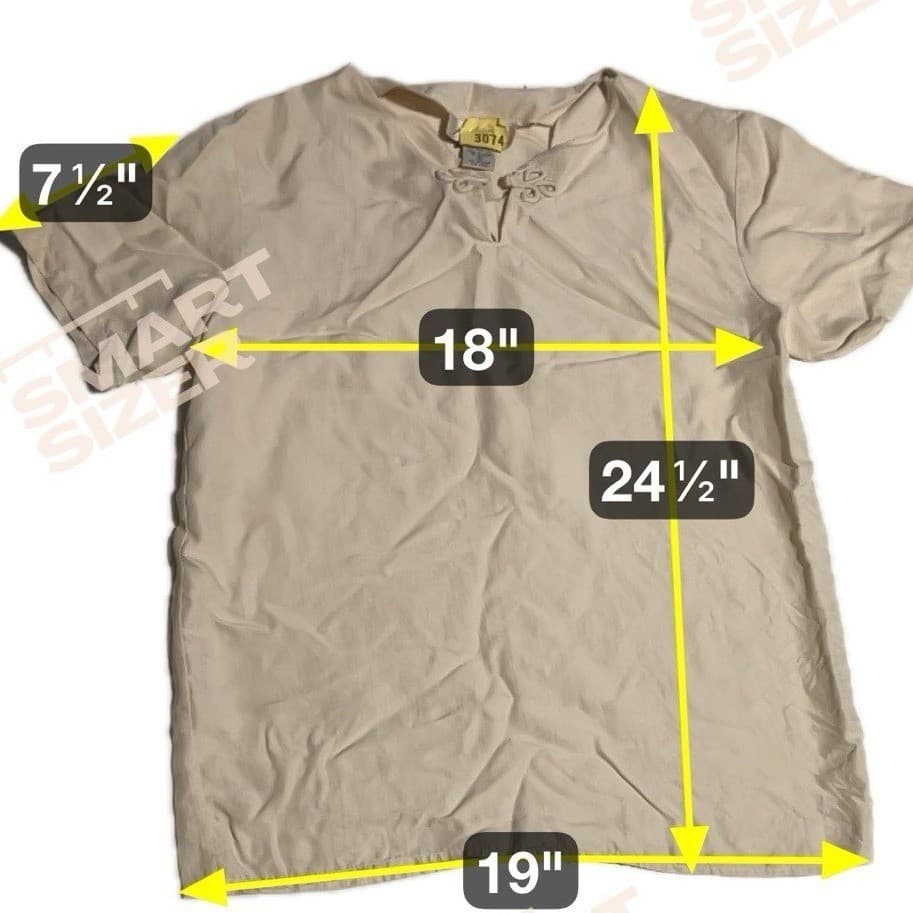 Anne Carson Cream Frog Knot Blouse, Women's Small, Short Sleeve, 100% Pure Silk - Thumbnail 2