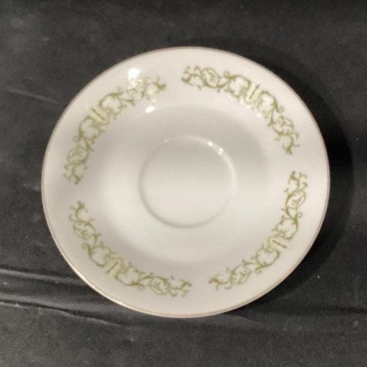 Bell Flower Fine China, Set of 3 Saucers & 1 Cereal Bowl, Porcelain Tableware - Thumbnail 9