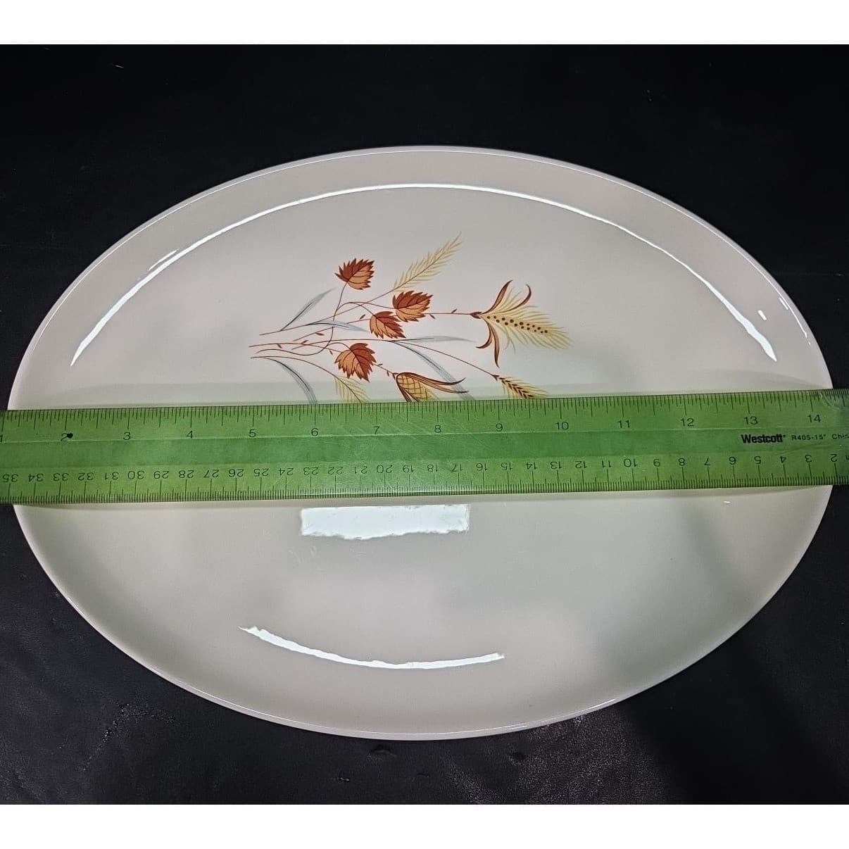 Taylor Smith Taylor Ever Yours Autumn Harvest Wheat Oval Platter, Serving Ware - Thumbnail 4