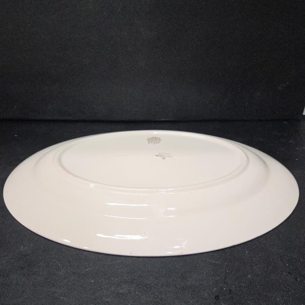 Harker Bakerite Modern Tulip Oval Platter, Homer Laughlin Serving Plate, Vintage - Thumbnail 10