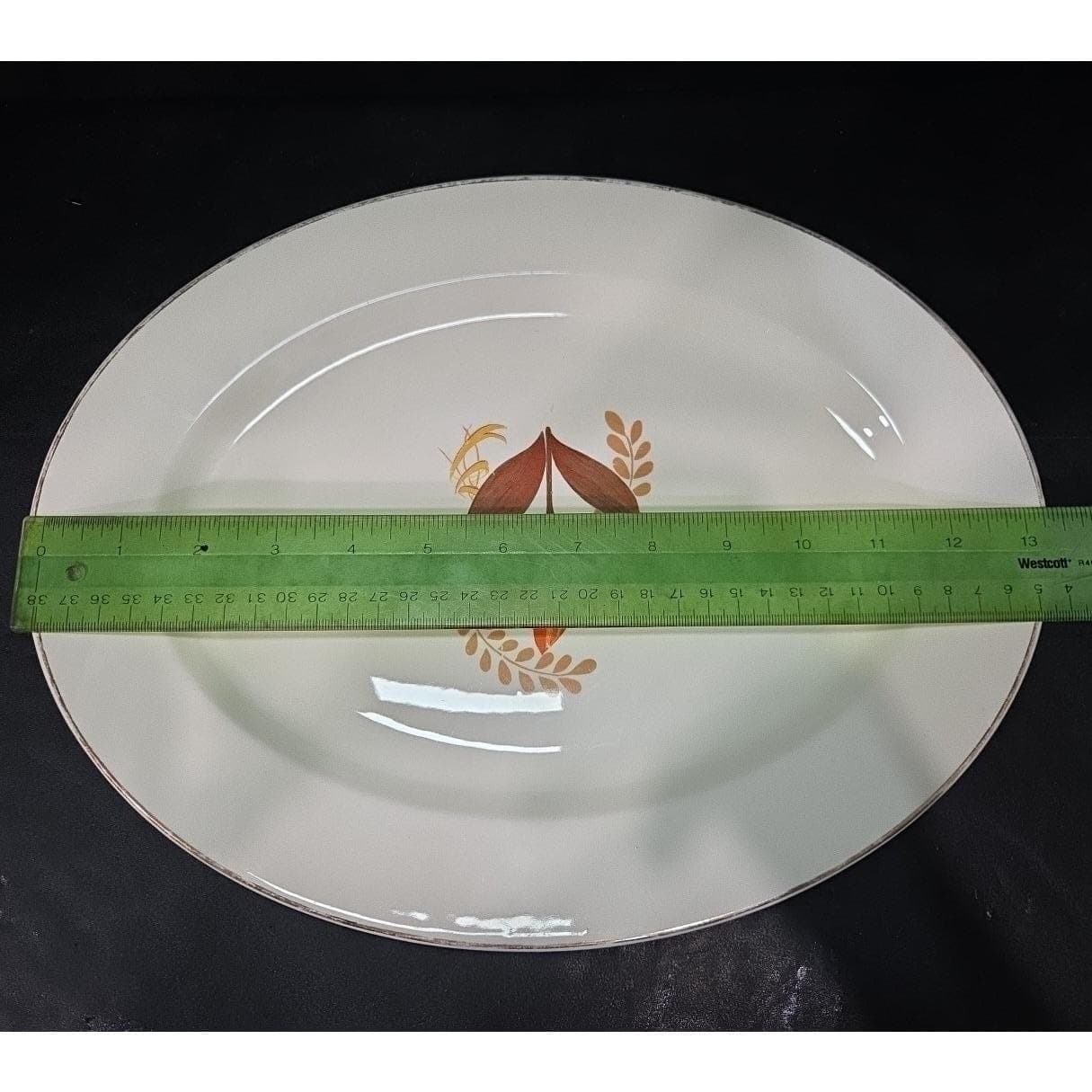 Harker Bakerite Modern Tulip Oval Platter, Homer Laughlin Serving Plate, Vintage - Thumbnail 5