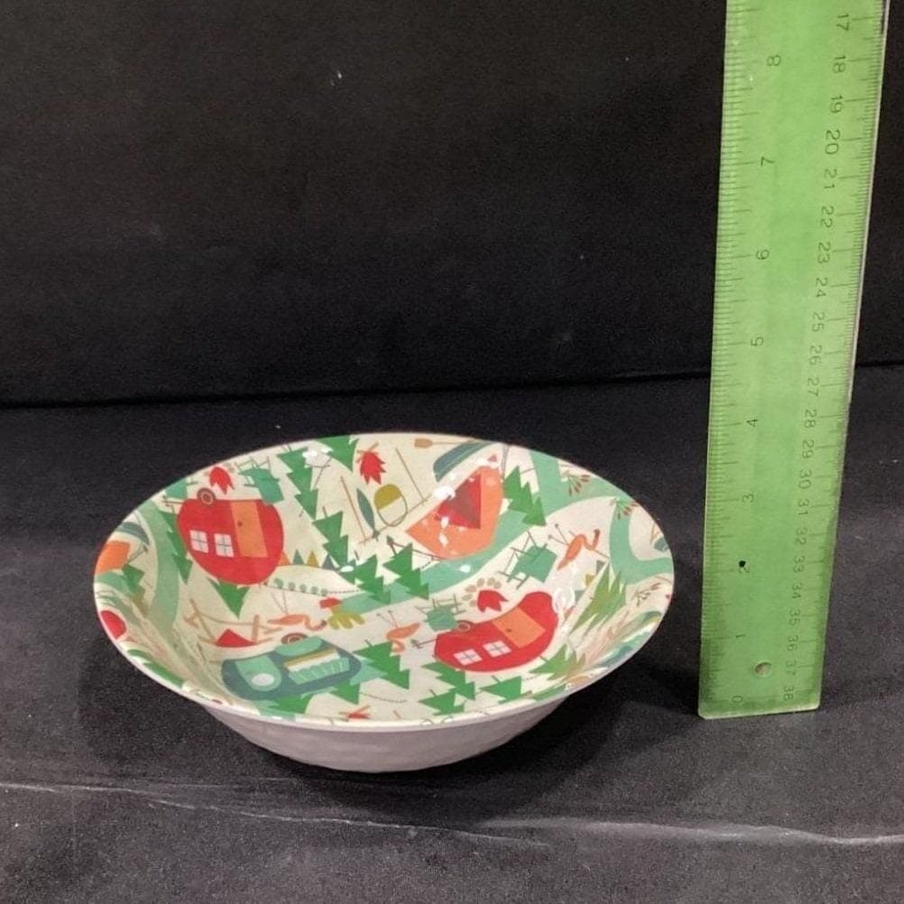 Camping Melamine Cereal Bowls, Set of 4, Vintage Style Outdoor Dinnerware - Thumbnail 3