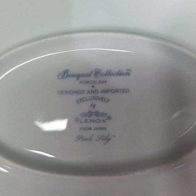 Lenox Pink Lily 16" Oval Serving Platter, Floral Bouquet Collection, Vtg Decor - Thumbnail 4