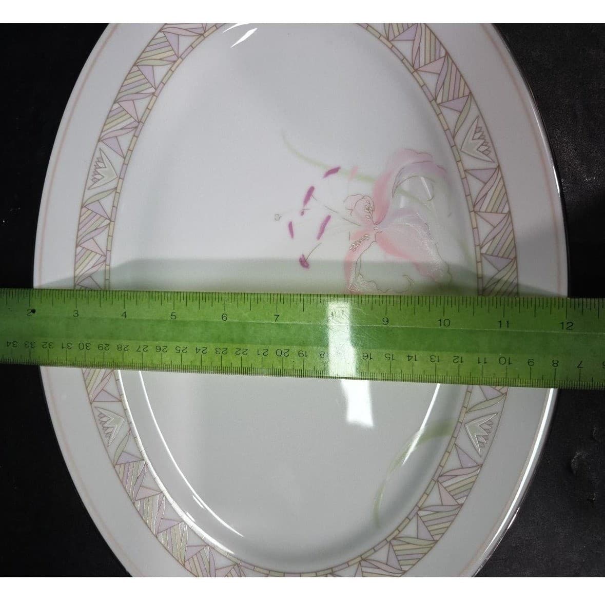 Lenox Pink Lily 16" Oval Serving Platter, Floral Bouquet Collection, Vtg Decor - Thumbnail 6