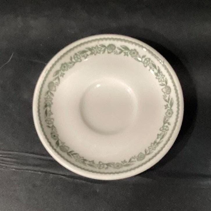 Buffalo China Green Kenmore Dinner Plate & Saucer, Vintage Floral RestaurantWare - Thumbnail 9