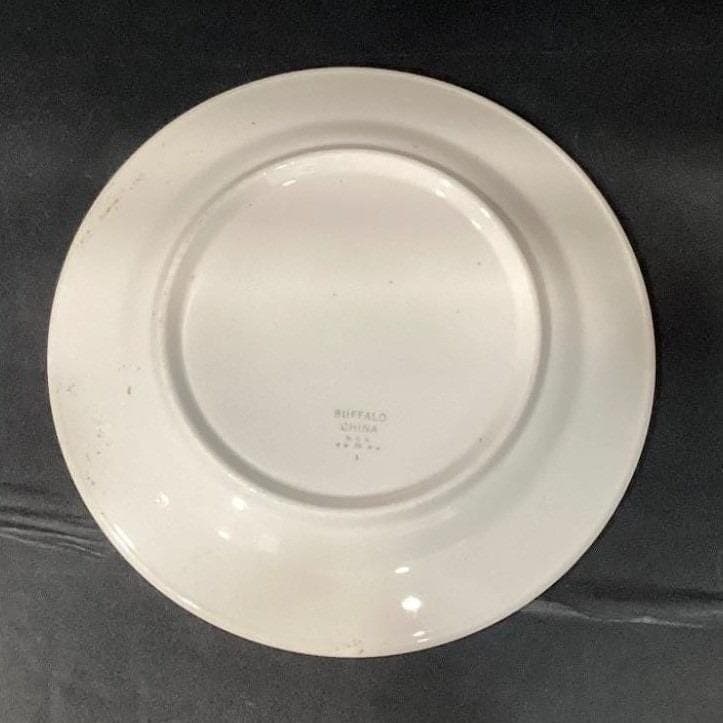 Buffalo China Green Kenmore Dinner Plate & Saucer, Vintage Floral RestaurantWare - Thumbnail 6