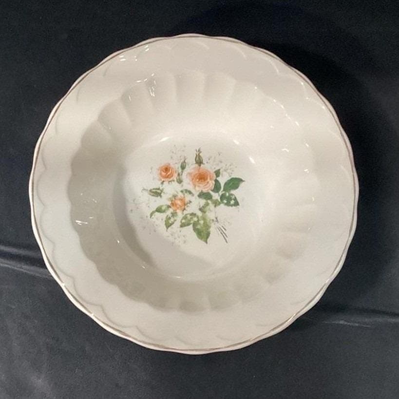 Badcock Furniture Floral Serving Bowl, Pink Rose & Baby's Breath, Tableware - Thumbnail 6