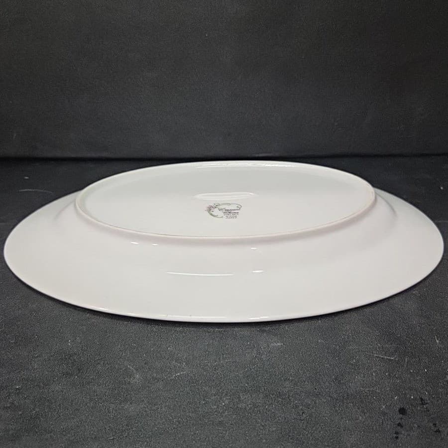 Crescent China Chelsea 12" Oval Serving Platter #5702, Hand Painted, Floral Dish - Thumbnail 7