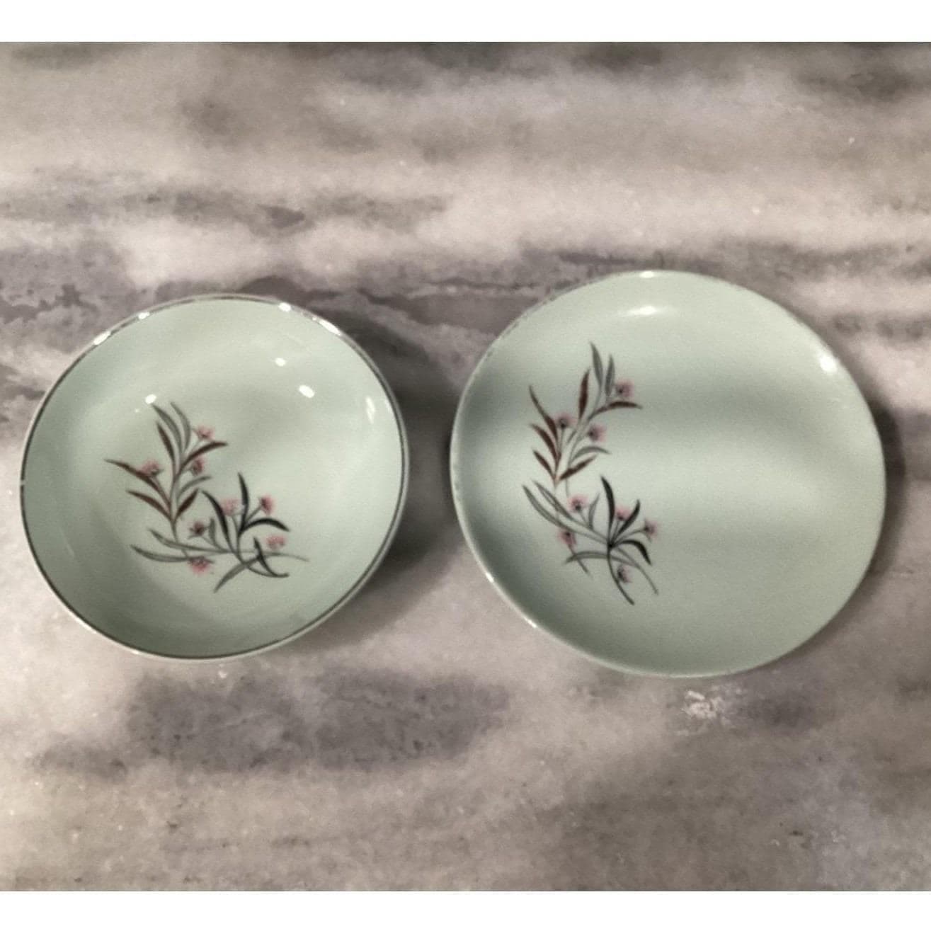 Universal Ballerina Mist Strawflower Salad Bowl & Plate, Vintage Dinnerware - Thumbnail 7