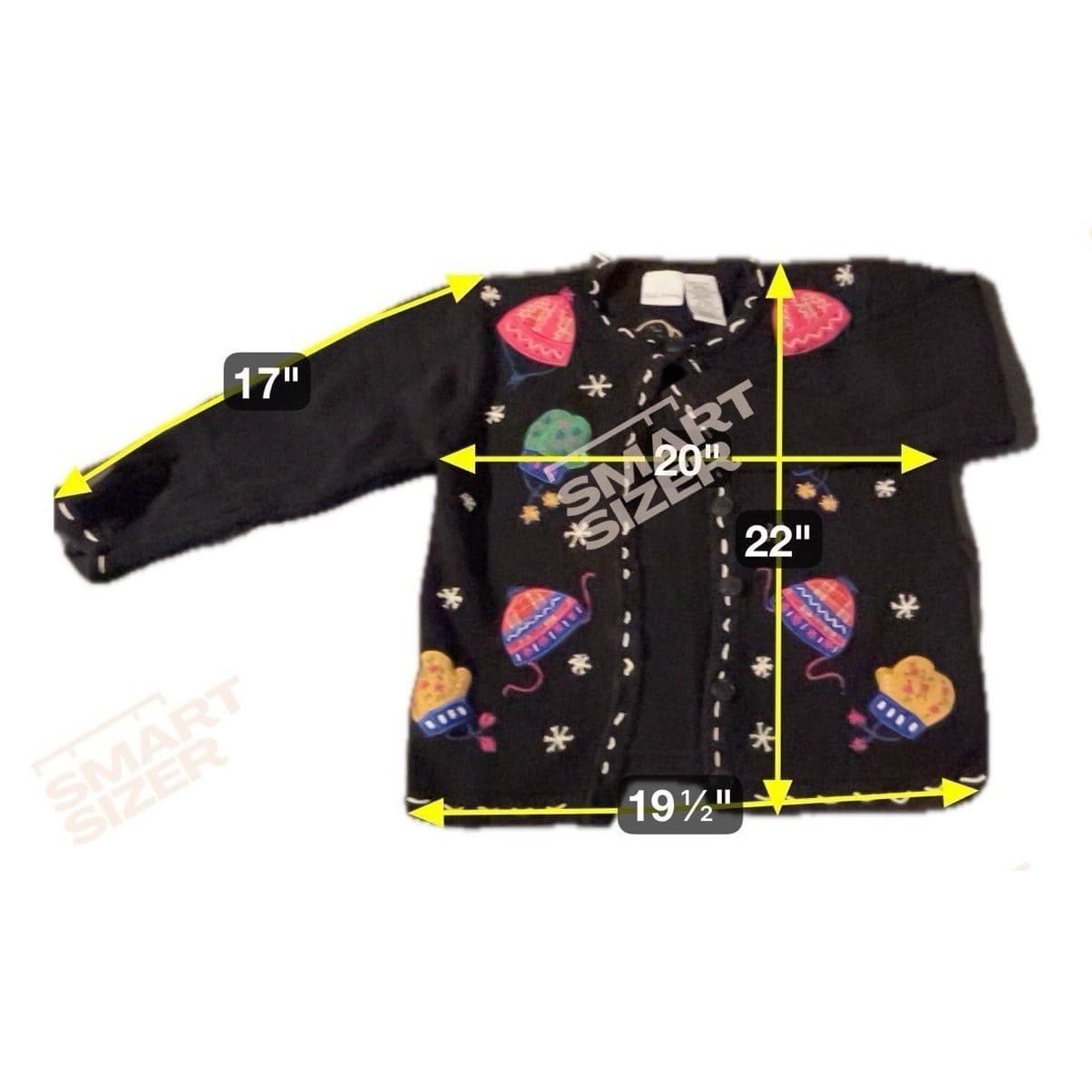 Diversity Vintage Black Sequin Floral Silk Angora Sweater, Women's Petite Small - Thumbnail 2
