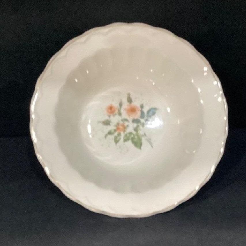 Badcock Furniture Floral Serving Bowl, Pink Rose & Baby's Breath, Tableware - Thumbnail 7
