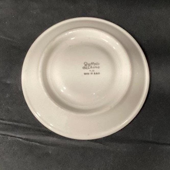 Buffalo China Green Kenmore Dinner Plate & Saucer, Vintage Floral RestaurantWare - Thumbnail 7